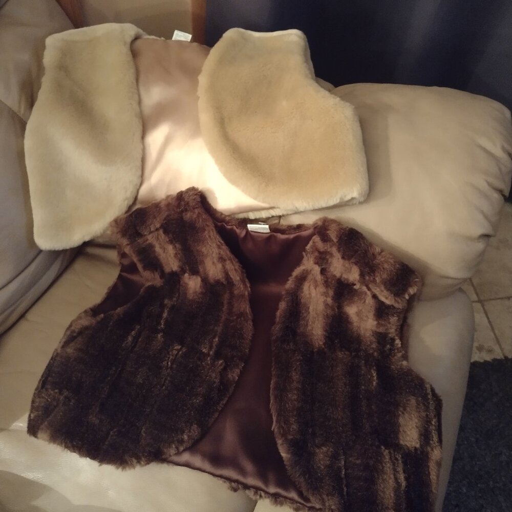 Cute Girls Faux Fur Vests